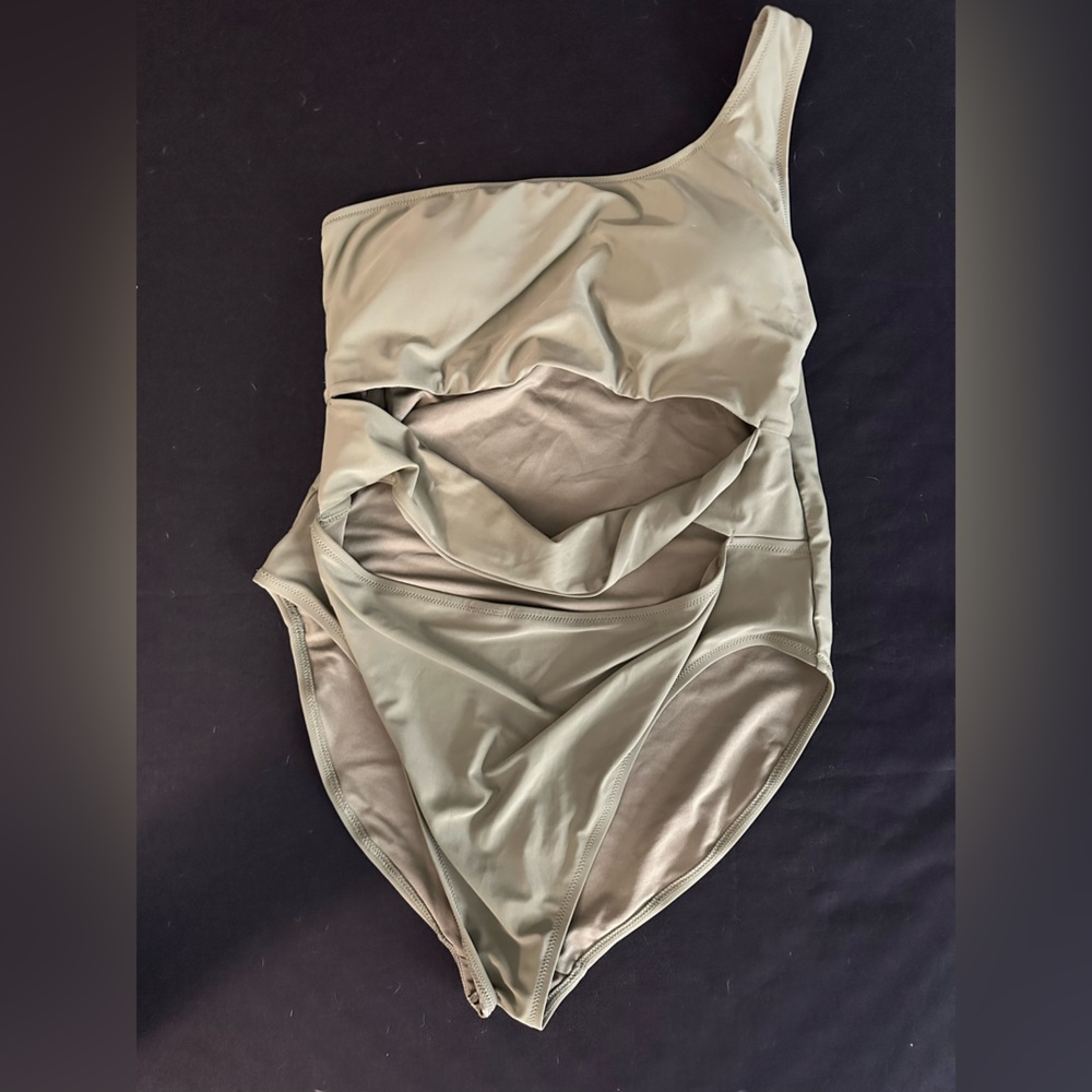 Olive Green One-Piece Swimsuit